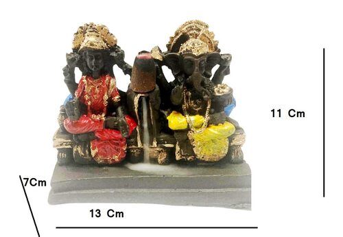 7x13x11 CM Back Flow Smoke Fountain Burner Laxmi Ganesha