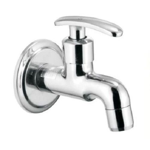 Silver 8 Inch Round Polished Stainless Steel Tap For Bathroom