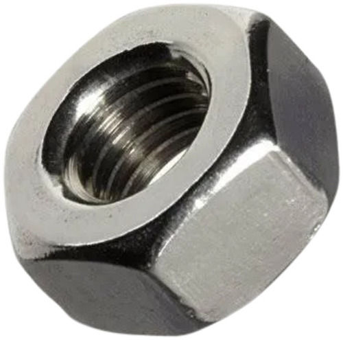 Silver Corrosion Resistance Polished Finish Stainless Steel Hexagonal Nut For Fittings Use