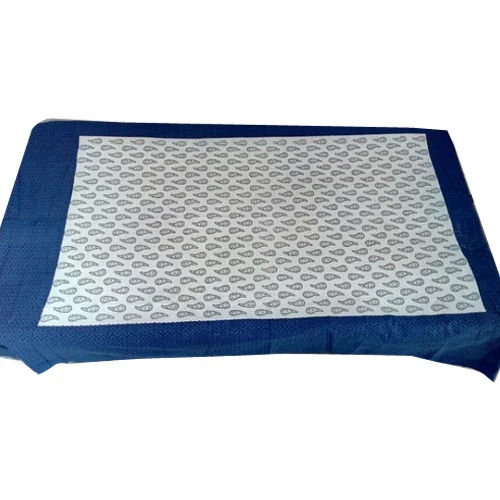 Blue And White Full Size Light Weight Soft Cotton Printed Single Bed Sheet With Pillow Cases