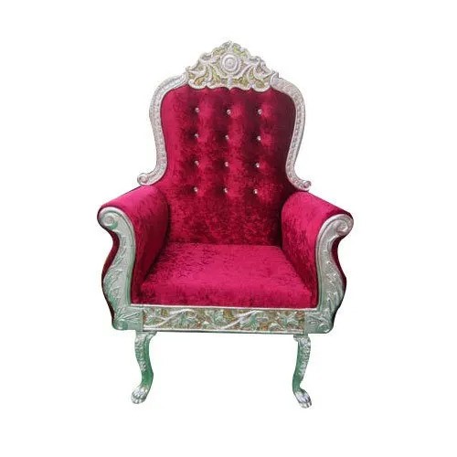 पार्टी की सजावट आधुनिक पॉलिश तैयार कपड़े और स्टेनलेस स्टील वेडिंग चेयर