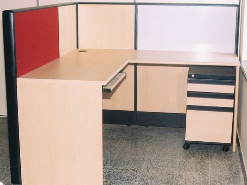 Powder Coated L Shape Workstation