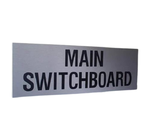 Rectangular Polished Aluminium Led Sign Board Application: Indoor