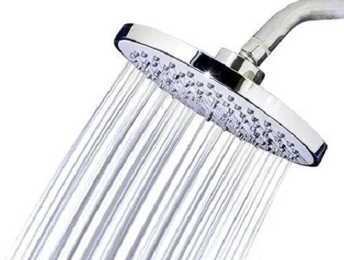 Silver Round 8 Inch Glossy Stainless Steel Bathroom Shower Head