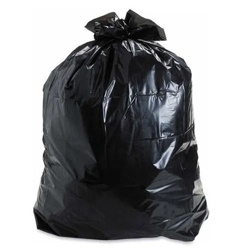 Black 17 Inch Plain Poly Propylene Garbage Bag Without Handle For Outdoor Use 