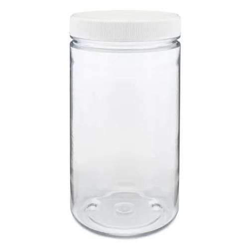 White 20 Grams Rigid Hardness Round Plain Poly Ethylene Terephthalate Jar For Packaging Use 