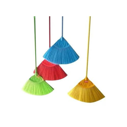 22 Inch Crack Proof Multi Colored Plastic V-Broom For Floor Cleaning