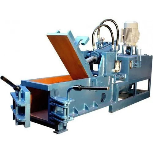 Blue 230 Volts 15 Hp Automatic Electric Hydraulic Scrap Baling Press For Industrial Use 