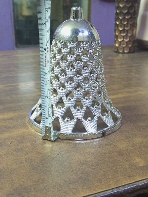 5.5 Inches Silver Plastic Decoration Bell For Wedding Decoration