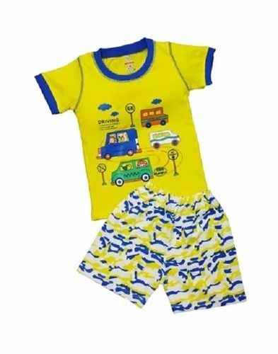 Casual Wear Comfortable Skin-Friendly Printed Short Sleeves Cotton Kids Dress Age Group: 2-10 Years