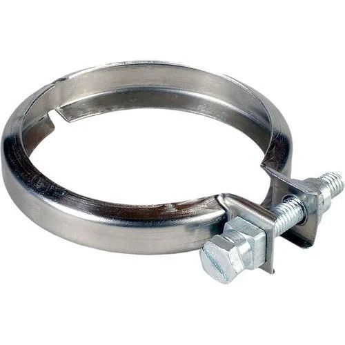 Silver Corrosion Resistant Polished Finish Mild Steel Round Clamp For Industrial Use