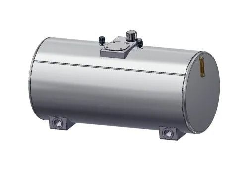 Silver Heavy Duty Polished Rust Free Round Aluminum Oil Tank For Industrial Use