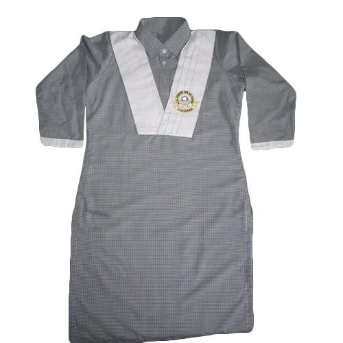 Skin Friendly Long Sleeve Checked Polyester School Uniform Suit For Girls