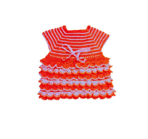 Sleeveless Designer Baby Knitting Frock Age Group: 4-7