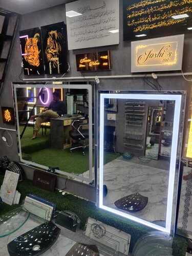 Wall Mounted Designer Makeup Mirror For Salon and Parlour