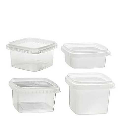 White Transparent Plastic Container For Food Packaging