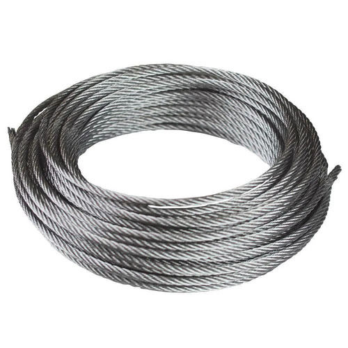 Silver 12 Mm Polished Finish Galvanized Stainless Steel Wire Rope For Industrial Usage