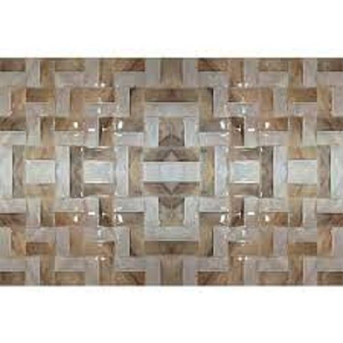 Brown 3 D Non Slip Surface Ceramic Wall Tiles, Per Box 12 Pieces