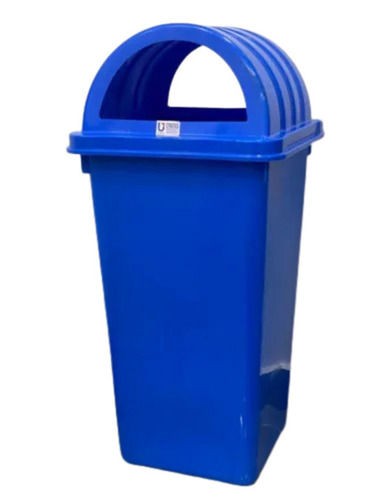 Blue 540X500X700 Mm 80 Liter Storage Capacity Plastic Top Open Garbage Dustbin 