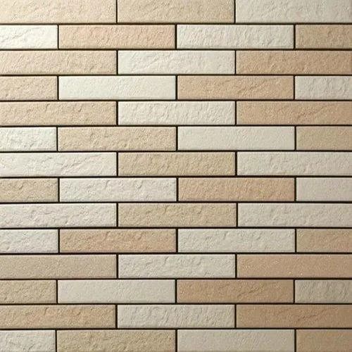 6.8 Mm Thick Water Resistance Plain Polished Finish Ceramic Outdoor Wall Tile