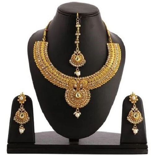 Alloy Golden Finish Designer Artificial Necklace Sets