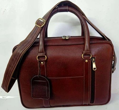 Double String Promotional Leather Bag For Office Use