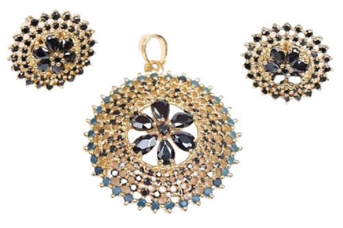 Gold Plated Stone Studded Skin Friendly Drop Earring Set For Parties And Events Gender: Women