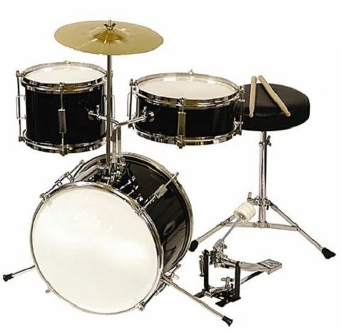 Black And White Metal Round Polished Non Electrical Drum Set For Professional Singing Purposes