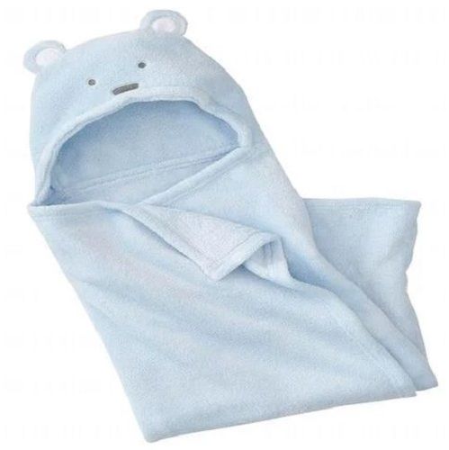 Sky Blue Plain Cotton New Born Baby Towel