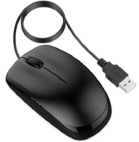 Premium Quality 1.5 Meter Plain Abs Plastic Wired Computer Mouse 