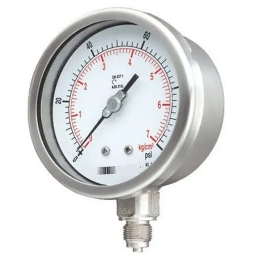 Standard Polished Stainless Steel Air Pressure Gauges For Industrial Use