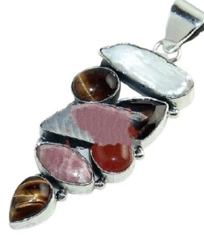 Stone Studded 925 Sterling Silver Charm Pendants For Parties And Events Gender: Women