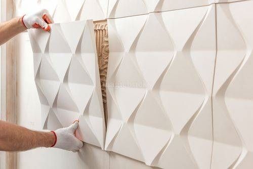 White Square Shape 3D Wall Tiles Grade: 1St