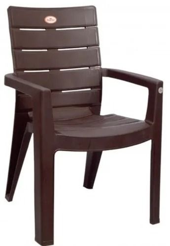 Brown 100 Kg Capacity Designer Pvc Plastic Chair For Outdoor Use