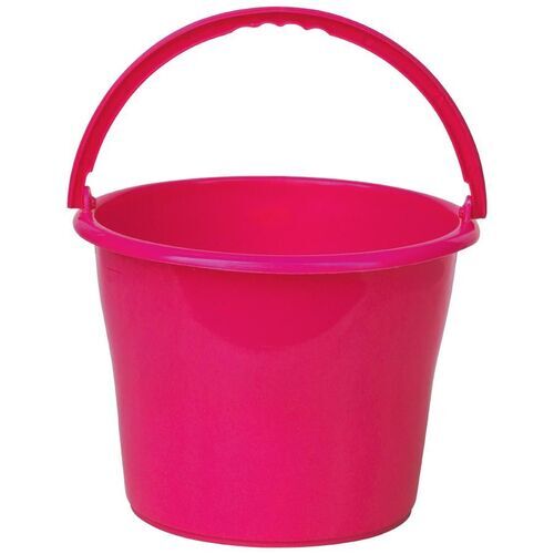 20 Liter Capacity 16 Inches Round Plain Scratch Resistant Plastic Bucket With Handle