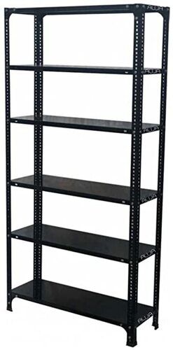 3X1X6 Foot Rectangular 5 Shelves Paint Coated Mild Steel Slotted Angle Rack Capacity: 100 Kg/Hr