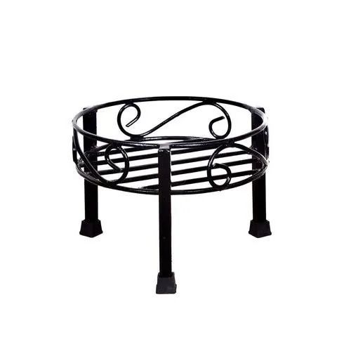 Black Corrosion Resistance Polished Finish Mild Steel Garden Plant Stand