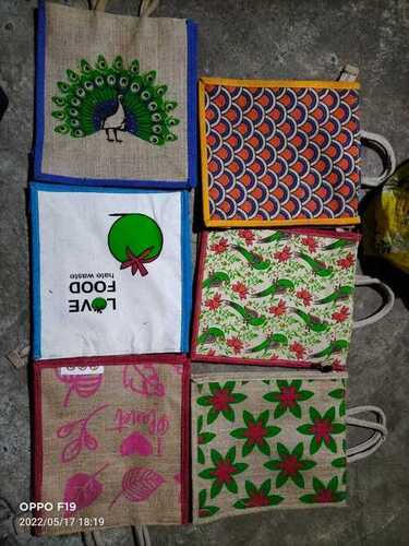 Eco Friendly Printed Jute Carry Bags For Shopping Use