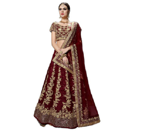 Heavy And Elegant Bridal Lehenga Set With Dupatta