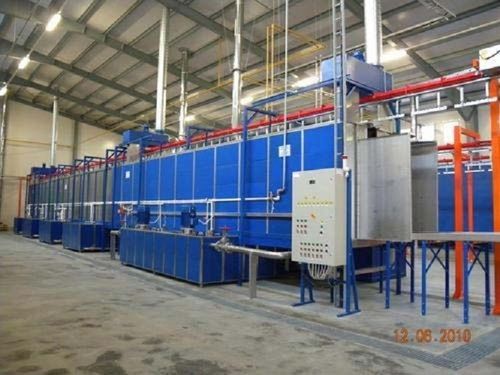 Industrial Pre-Treatment Plant - Mild Steel, Three Phase, 220-440V | Automatic Surface Preparation for Painting, Powder Coating, ED Coating, PLC Technology, 1-Year Warranty