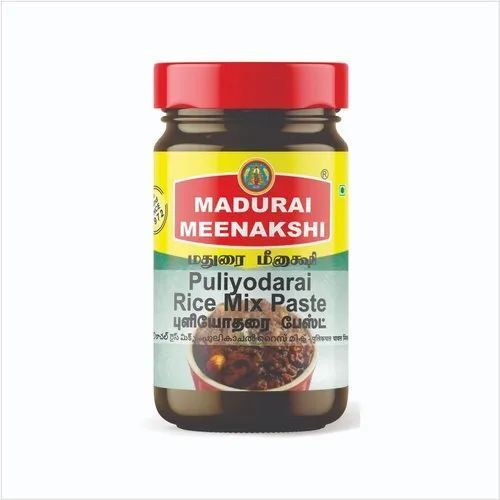 Puliyodarai Rice Mix Paste Pickles Served With Dinner