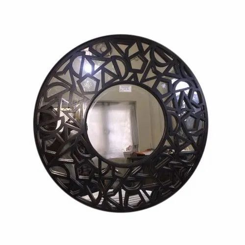 Wooden Gold Color Round Mirror Frame, For Decoration at Rs 1000 in Ambala