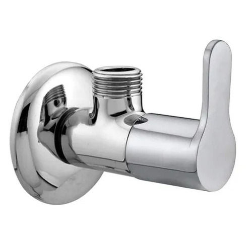 24 MM Wall Mount Silver Finish Brass Angle Cock For Bathroom Fitting