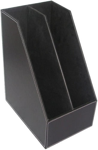 27.5X27X34 Cm Plain Wood And Leather Body File Holder For Office Use Capacity: 00 Ton/Day