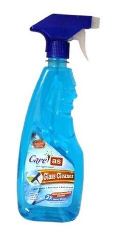 Blue 500 Ml Liquid Form Glass Cleaner For Remove Dirt And Dust 