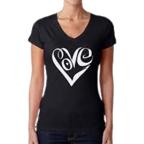 Ladies Printed V Neck Black Cotton T Shirt Age Group: Above 18