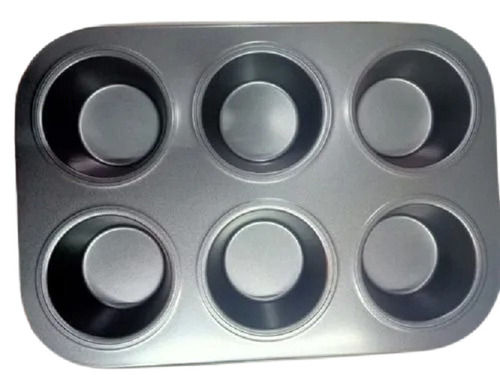 Grey Lightweight Polished 6 Small Round Compartment Rectangular Stainless Steel Tray