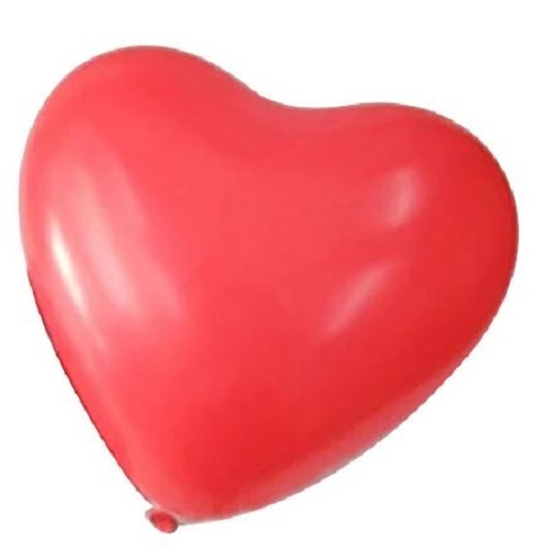 Red Pack Of Latex Heart Shaped Party Balloon
