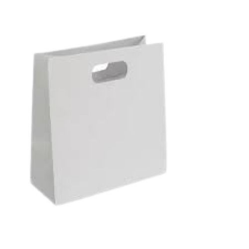 Recyclable Plain White D Cut Handle Eco Friendly Paper Bag