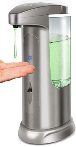 Grey Portable Touchless Table Top Stainless Steel Automatic Soap Dispenser